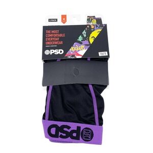 PSD Youth Boys Boxer Briefs Black Purple Graffiti 1 Pack Size M 24-25